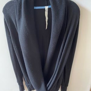 Lululemon Black Merino Wool Your Asana Pullover Sweater